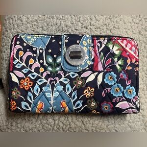 Vera Bradley Fox Forest RFID Turnlock Wallet